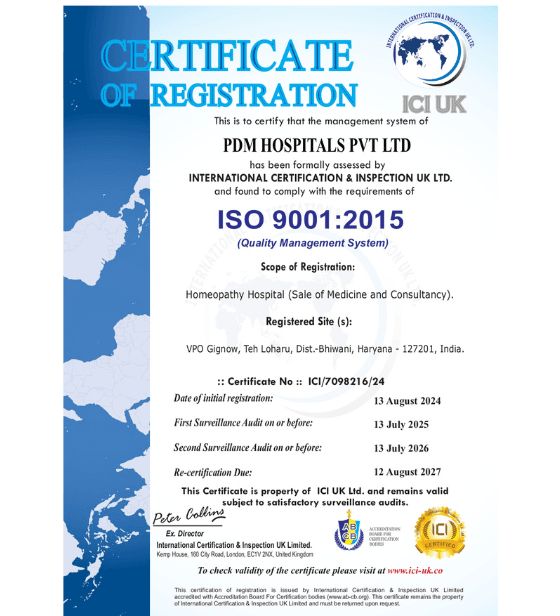 Registration Certificate of PDM HOSPITALS PVT LTD