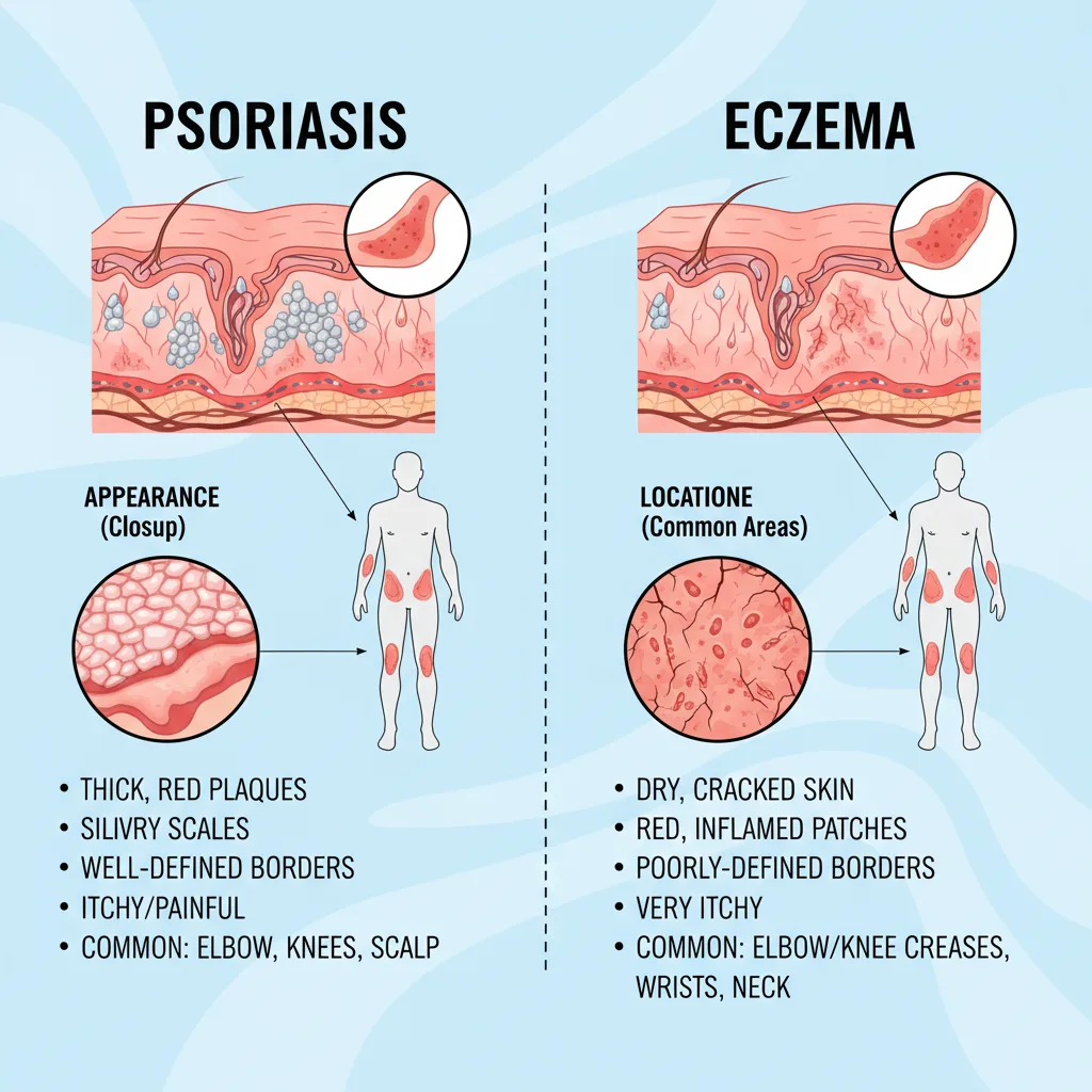 Difference Between Psoriasis and Eczema